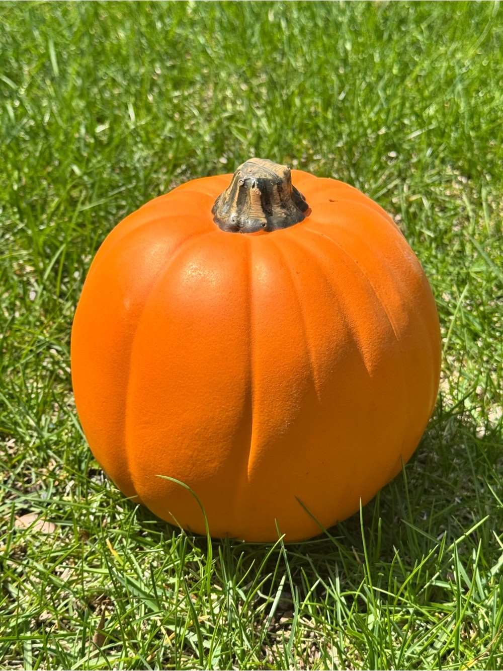 Decorative Fall Orange Pumpkin Accent Piece